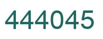 Number 444045 green image