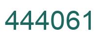 Number 444061 green image