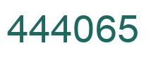Number 444065 green image