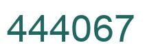 Number 444067 green image