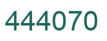 Number 444070 green image