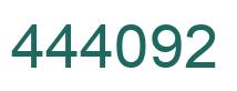 Number 444092 green image