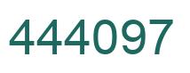 Number 444097 green image
