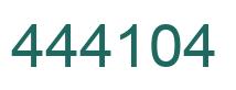 Number 444104 green image