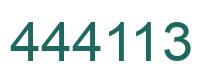 Number 444113 green image