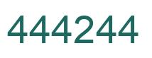 Number 444244 green image