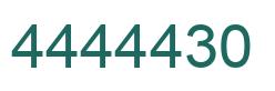 Number 4444430 green image