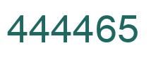 Number 444465 green image
