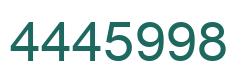 Number 4445998 green image