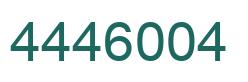 Number 4446004 green image