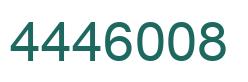 Number 4446008 green image