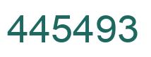 Number 445493 green image