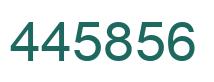 Number 445856 green image