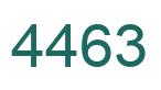 Number 4463 green image