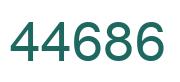 Number 44686 green image