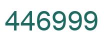 Number 446999 green image