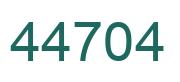 Number 44704 green image