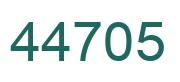 Number 44705 green image