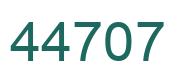 Number 44707 green image