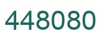 Number 448080 green image