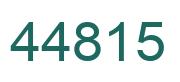 Number 44815 green image