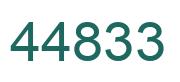 Number 44833 green image