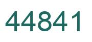 Number 44841 green image