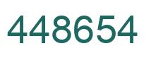 Number 448654 green image