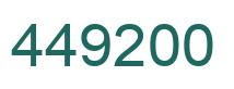 Number 449200 green image