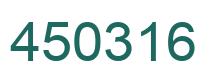 Number 450316 green image