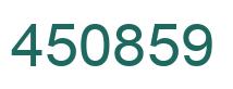 Number 450859 green image