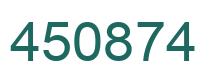 Number 450874 green image