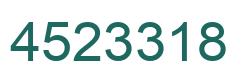 Number 4523318 green image