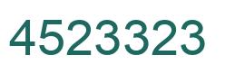 Number 4523323 green image