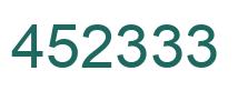 Number 452333 green image