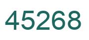 Number 45268 green image
