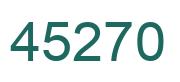 Number 45270 green image
