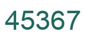 Number 45367 green image