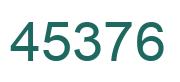 Number 45376 green image