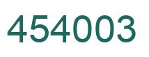 Number 454003 green image