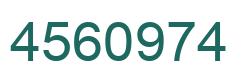 Number 4560974 green image