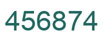 Number 456874 green image
