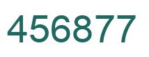 Number 456877 green image