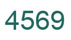 Number 4569 green image
