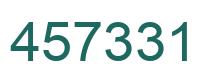 Number 457331 green image