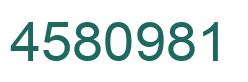 Number 4580981 green image