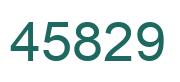 Number 45829 green image