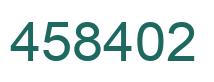 Number 458402 green image