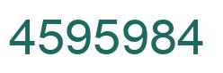 Number 4595984 green image