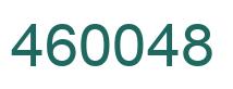 Number 460048 green image